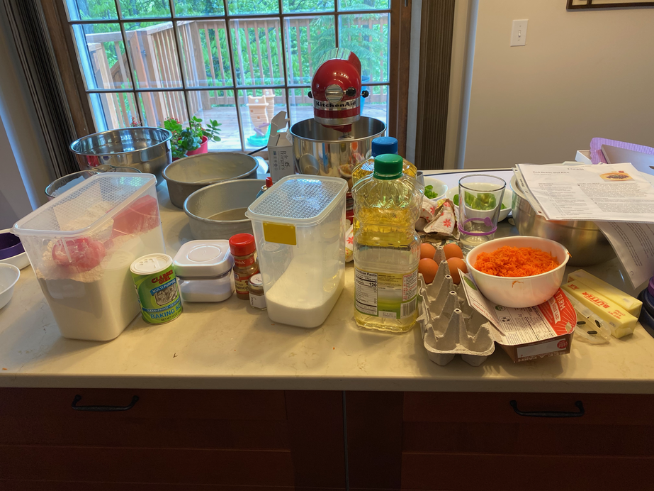 All the ingredients lined up