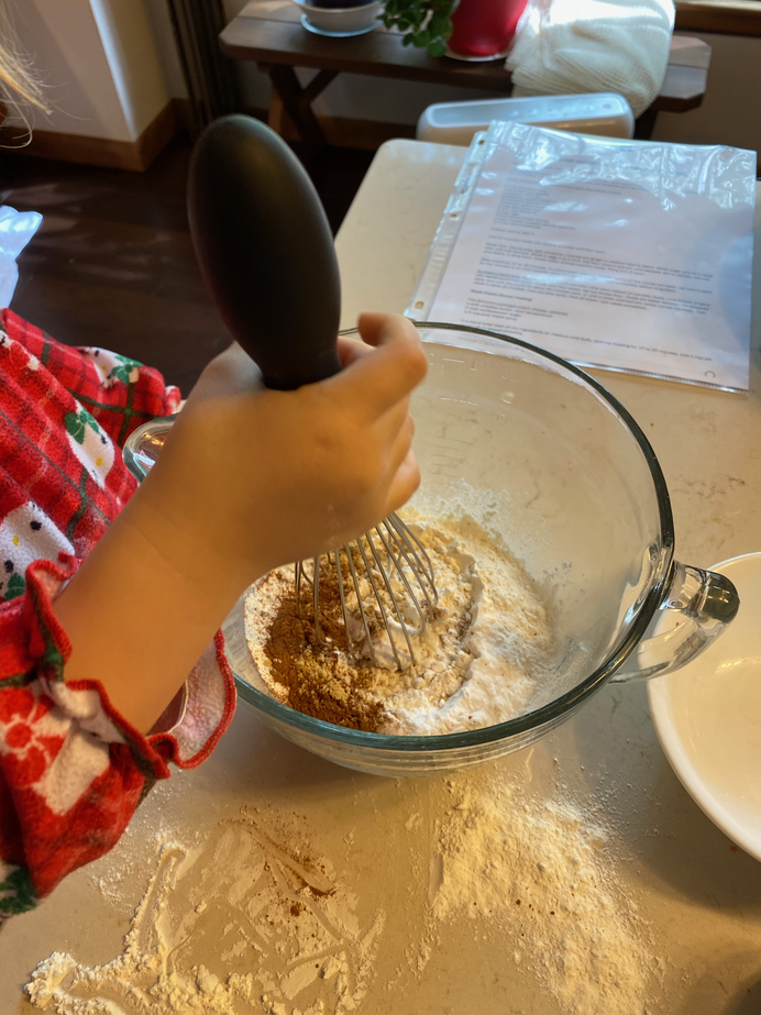 Gwen whisking